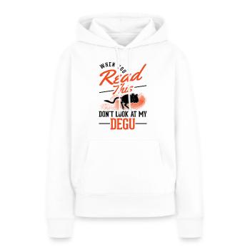 Octodon Cadeau Arbuste Rat Forêt Degu - Sweat à capuche Premium bio Femme - blanc - Devant - Julia (174cm)