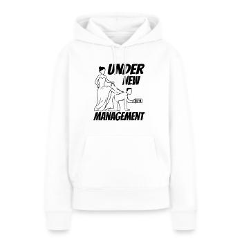 Sous une nouvelle direction - Sweat à capuche Premium bio Femme - blanc - Devant - Julia (174cm)