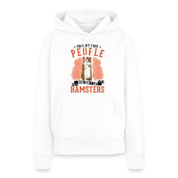Hamster Hamster Roue Hamster Or Hamster Hamster - Sweat à capuche Premium bio Femme - blanc - Devant - Julia (174cm)