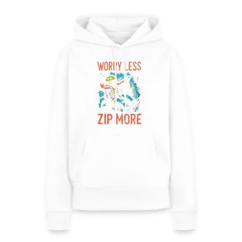 Tyrolienne Sports Extrêmes - Sweat à capuche Premium bio Femme - blanc - Devant - Julia (174cm)