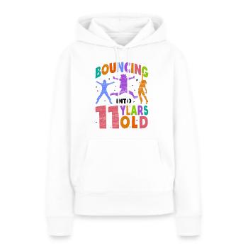 Trampoline Lover 8e anniversaire Party Jumping - Sweat à capuche Premium bio Femme - blanc - Devant - Julia (174cm)