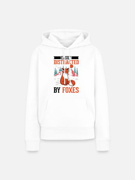 Fuchs Geschenk Rotfuchs - Frauen Premium Bio Hoodie - Weiß