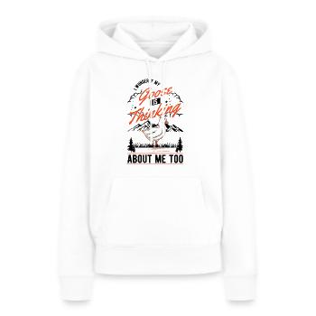 Oies cadeau oie éleveur oie oie - Sweat à capuche Premium bio Femme - blanc - Devant - Julia (174cm)