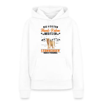 Leonberger Personal - Frauen Premium Bio Hoodie - Weiß - Vorne - Julia (174cm)