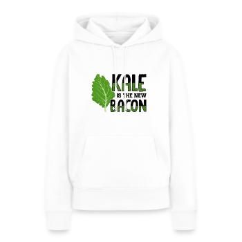 Véganisme végétarien au chou frisé - Sweat à capuche Premium bio Femme - blanc - Devant - Julia (174cm)