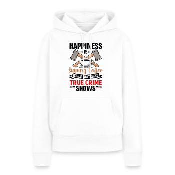 True Crime - Frauen Premium Bio Hoodie - Weiß - Vorne - Julia (174cm)