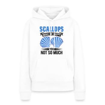 Muschel Muschelsammler Jakobsmuschel - Frauen Premium Bio Hoodie - Weiß - Vorne - Julia (174cm)