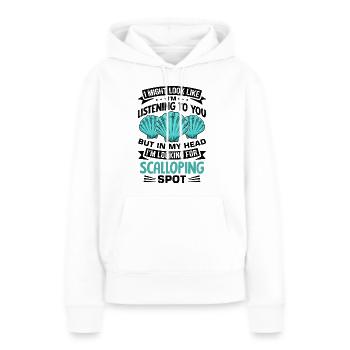 Muschel Muschelsammler Jakobsmuschel - Frauen Premium Bio Hoodie - Weiß - Vorne - Julia (174cm)