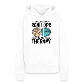 Muschel Muschelsammler Jakobsmuschel - Frauen Premium Bio Hoodie - Weiß - Vorne - Julia (174cm)