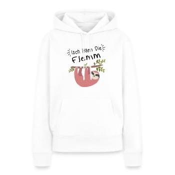 Isch Hann le dialecte de la Sarre - Sweat à capuche Premium bio Femme - blanc - Devant - Julia (174cm)