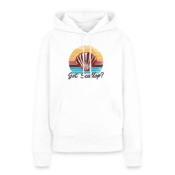 Jakobsmuschel - Frauen Premium Bio Hoodie - Weiß - Vorne - Julia (174cm)