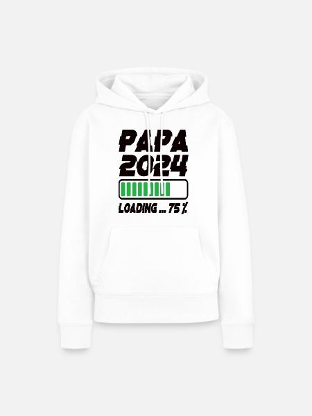 Papa 2024 Loading - Frauen Premium Bio Hoodie - Weiß