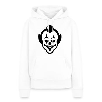 Clown - Sweat à capuche Premium bio Femme - blanc - Devant - Julia (174cm)