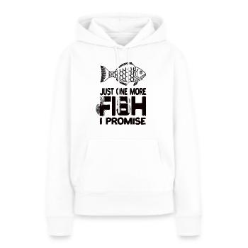 Juste un poisson de plus, je vous promets un poisson, un poisson, un poisson - Sweat à capuche Premium bio Femme - blanc - Devant - Julia (174cm)