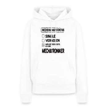 Mechatroniker Beziehungsstatus Mechatroniker - Frauen Premium Bio Hoodie - Weiß - Vorne - Julia (174cm)