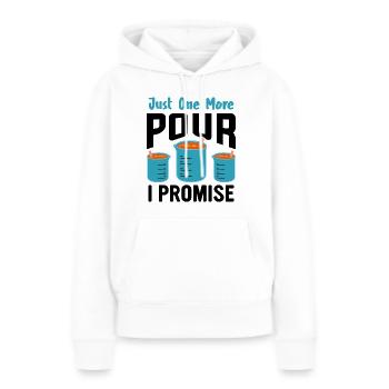 Drôle de dicton en résine époxy - Sweat à capuche Premium bio Femme - blanc - Devant - Julia (174cm)