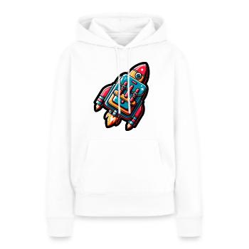 School Start Rocket - Women’s Premium Organic Hoodie - white - Front - Julia (174cm)