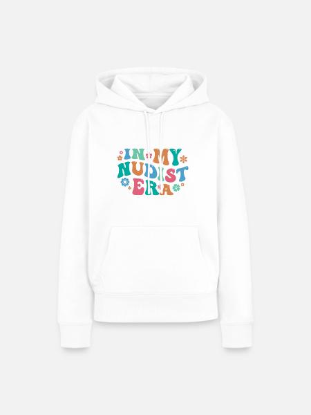 Nudismus Spruch - Frauen Premium Bio Hoodie - Weiß