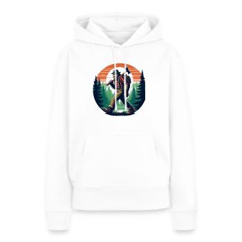 Bûcheron Forester Bigfoot - Sweat à capuche Premium bio Femme - blanc - Devant - Julia (174cm)