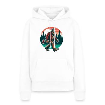 Bûcheron Forester Bigfoot - Sweat à capuche Premium bio Femme - blanc - Devant - Julia (174cm)