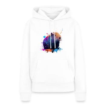 Wasserschwein - Frauen Premium Bio Hoodie - Weiß - Vorne - Julia (174cm)