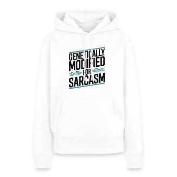Sarcasme Gènes ADN Génétique - Sweat à capuche Premium bio Femme - blanc - Devant - Julia (174cm)