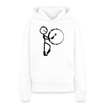 Fanfarentrommel, Perkussion - Frauen Premium Bio Hoodie - Weiß - Vorne - Julia (174cm)
