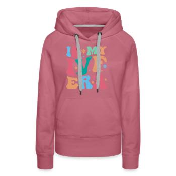 Journée de transfert de FIV de mère porteuse - Sweat à capuche Premium bio Femme - mauve - Devant - Isabella (175cm)