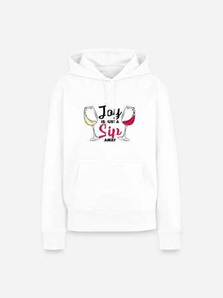 Wein Rotwein - Frauen Premium Bio Hoodie - Weiß