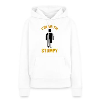 Prothèse de jambe - Sweat à capuche Premium bio Femme - blanc - Devant - Julia (174cm)