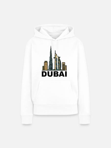 dubai skyline - Frauen Premium Bio Hoodie - Weiß