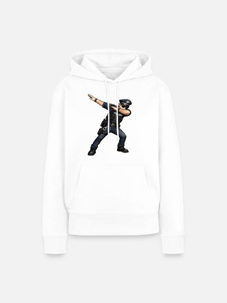 Dabbing Polizist - Frauen Premium Bio Hoodie - Weiß