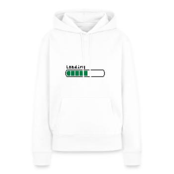 Loading - Sweat à capuche Premium bio Femme - blanc - Devant - Julia (174cm)