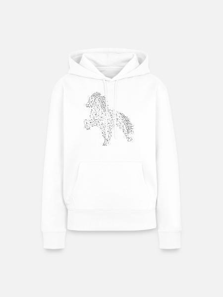 Geometischer Isländer - Frauen Premium Bio Hoodie - Weiß