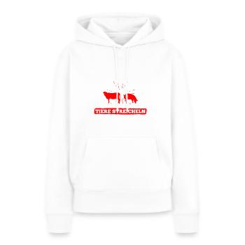 Hackfleisch Kneten Ist Wie Tiere Streicheln - Frauen Premium Bio Hoodie - Weiß - Vorne - Julia (174cm)