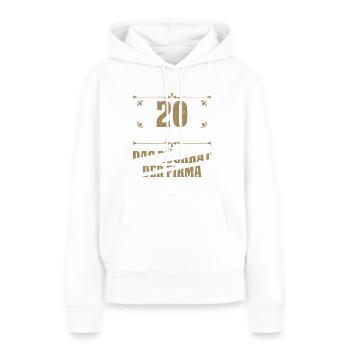 20 Jahre Im Dienst Das Rückrat Der Firma - Frauen Premium Bio Hoodie - Weiß - Vorne - Julia (174cm)