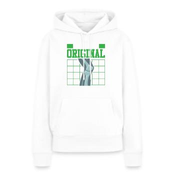 Ich Bin Ein Original Mein Knie Nicht - Frauen Premium Bio Hoodie - Weiß - Vorne - Julia (174cm)