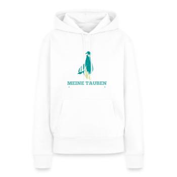 Ich Kann Lieder Nicht Meine Tauben Haben Nein Gesa - Frauen Premium Bio Hoodie - Weiß - Vorne - Julia (174cm)