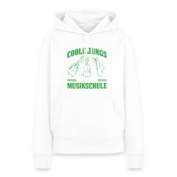 Coole Jungs Gehen In Die Musikschule - Frauen Premium Bio Hoodie - Weiß - Vorne - Julia (174cm)