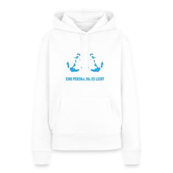 Ankerdemiker Person Die Es Liebt In See Zu Stechen - Frauen Premium Bio Hoodie - Weiß - Vorne - Julia (174cm)