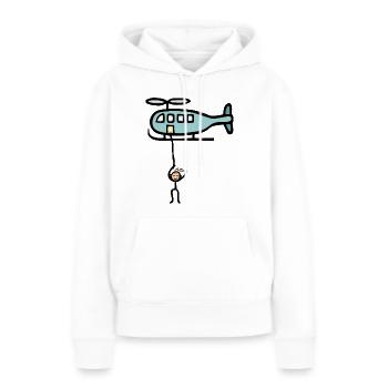 Abseilen Klettern am Hubschrauber - Frauen Premium Bio Hoodie - Weiß - Vorne - Julia (174cm)