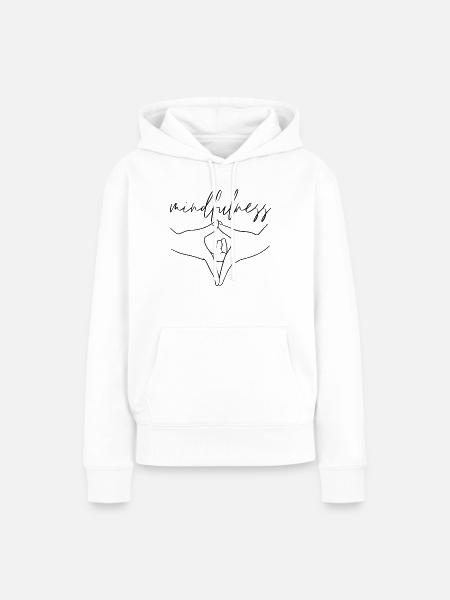Mindfulness in Motion - Frauen Premium Bio Hoodie - Weiß