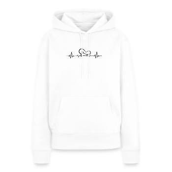 Chef de cuisine heartbeat chef chef - Frauen Premium Bio Hoodie - Weiß - Vorne - Julia (174cm)