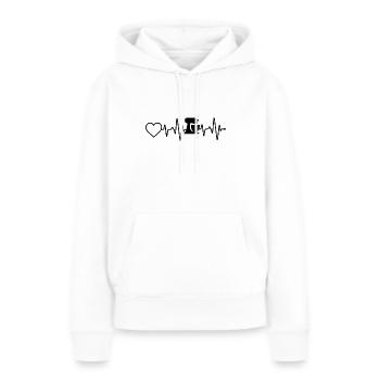 Robot culinaire Heartbeat - Sweat à capuche Premium bio Femme - blanc - Devant - Julia (174cm)
