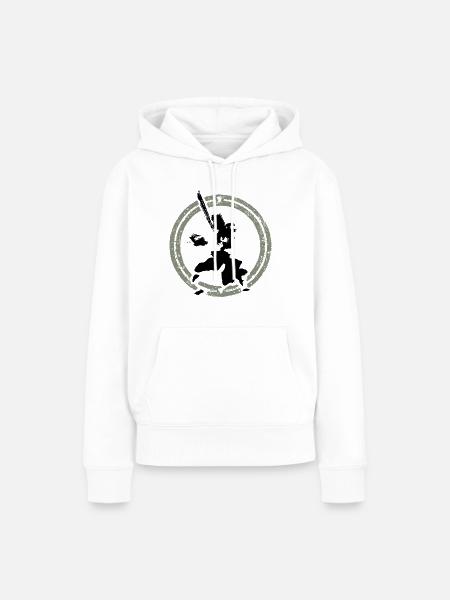 Samurai - Frauen Premium Bio Hoodie - Weiß