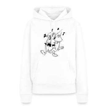 Crazy Wecker - Frauen Premium Bio Hoodie - Weiß - Vorne - Julia (174cm)