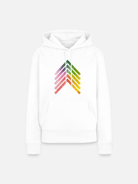 Arrow V1 - Frauen Premium Bio Hoodie - Weiß