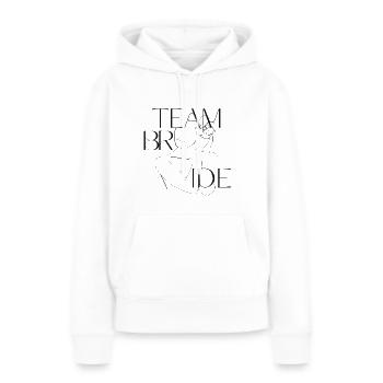 Enterrement de vie de garçon Équipe Mariée - Sweat à capuche Premium bio Femme - blanc - Devant - Julia (174cm)