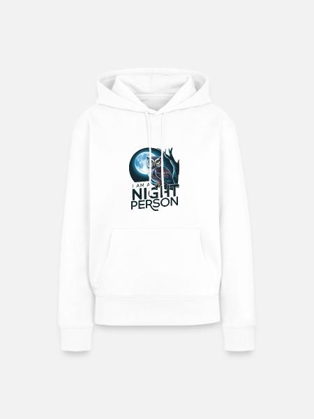 Ich bin ein Nachtmensch. - Frauen Premium Bio Hoodie - Weiß