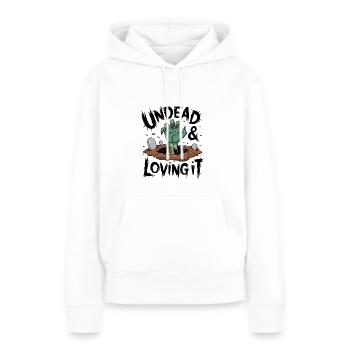 Zombie-Hand - Undead & Loving It - Frauen Premium Bio Hoodie - Weiß - Vorne - Julia (174cm)